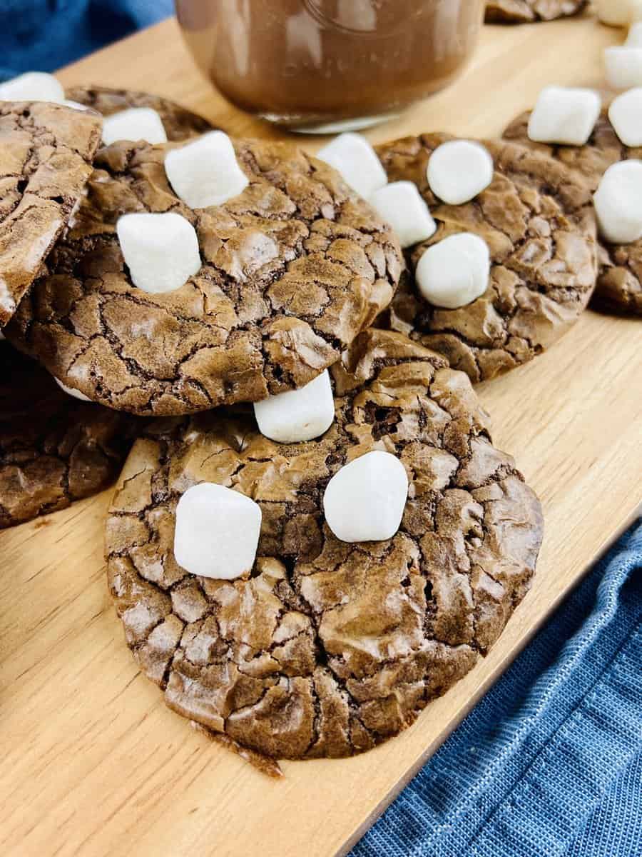 DOUBLE CHOCOLATE HOT COCOA COOKIES